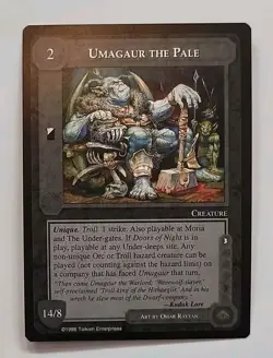 MECCG MIDDLE EARTH CCG UMAGAUR THE PALE DARK MINIONS MEDM RARE LOTR CARD - Image 1