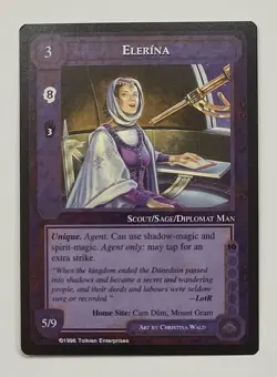MIDDLE-EARTH CCG MECCG ELERINA DARK MINIONS MEDM DM RARE LOTR CARD - Image 1