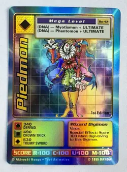 Piedmon BO-42 1st Edition Digimon Digi Battle Series 1 Card 1999 MP - Image 1
