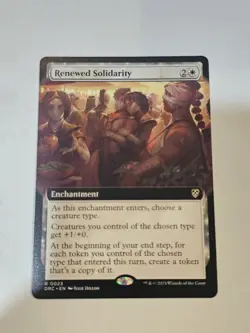 Renewed Solidarity Mtg Borderless Enchantment Aetherdrift Rare - Image 1