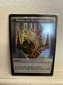 Wrenn and Realmbreaker - Emblem / Phyrexian Myr Foil Doublesided MTG MOM - Image 1