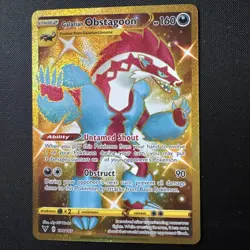 Pokemon Card - Galarian Obstagoon Secret Gold Rare 198/185 - Vivid Voltage - Image 1