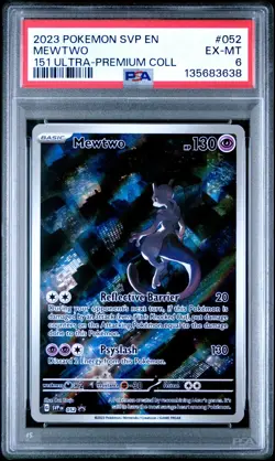 Mewtwo SVP 052 Black Star Promo 151 UPC PSA 6 CLEAN, REGRADEU Pokemon TCG Card - Image 1