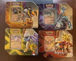 Pokemon TCG Paradox Destinies Art Tin Set Opened (Lot Of 4) (No Packs) - Image 1