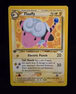 Pokemon TCG - FLAAFFY - 1ST EDITION - 28/64 - NEO REVELATION (2001) - WOTC - LP - Image 1