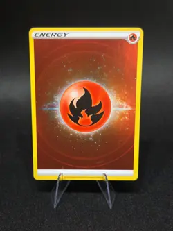 Pokemon TCG Fire Energy (Texture Full Art) Crown Zenith 153/159 Holo Ultra Rare - Image 1