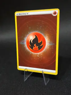Pokemon TCG Fire Energy (Texture Full Art) Crown Zenith 153/159 Holo Ultra Rare - Image 3
