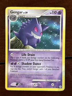 Pokemon Diamond & Pearl Gengar Lv 39 27/130 Non Holo Rare MP - Image 1