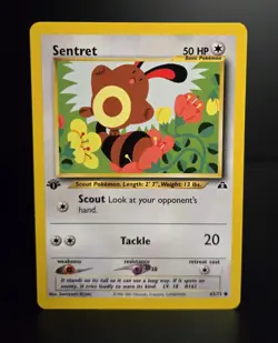 Pokemon TCG - SENTRET - 63/75 - 1ST EDITION - NEO DISCOVERY (2001) WOTC - LP/NM - Image 1
