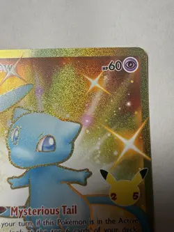 Pokemon TCG Mew 025/025 Celebrations Full Art Ultra Rare Holo NM 2021 Hp 60 Gold - Image 4
