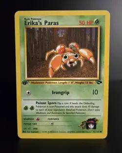 Pokemon TCG - ERIKA'S PARAS - 1ST EDITION - 71/132 - GYM CHALLENGE (2000) - MP - Image 1
