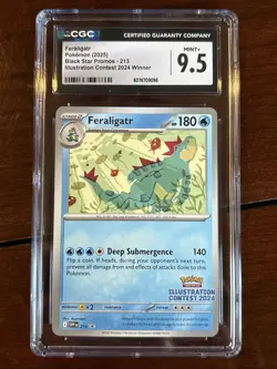 Pokemon Illustration Contest Winner Promo Feraligatr 213 CGC 9.5 Mint - Image 1