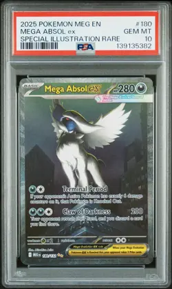 2025 POKEMON MEG EN-MEGA EVOLUTION #180 MEGA ABSOL EX PSA 10 - Image 1