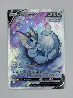 Vaporeon V SWSH181 - Sword & Shield Black Star Promo Alt Art Pokemon - NM - Image 1