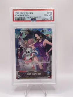 PSA 10 GEM MINT 2025 ONE PIECE PROMOS #038 BOA HANCOCK PSA MAGAZINE EXCLUSIVE - Image 1