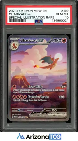 2023 Pokemon EN-Mew 151 Charizard EX 199/165 SIR GEM MINT PSA 10 - Image 1