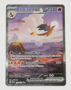 2023 Pokemon TCG - Charizard EX #199/165 Scarlet & Violet 151 SIR Rare SHARP! - Image 1