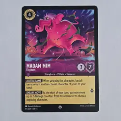 Disney Lorcana Madam Mim - Elephant Super Rare Amethyst Shimmering Skies 44/204 - Image 1