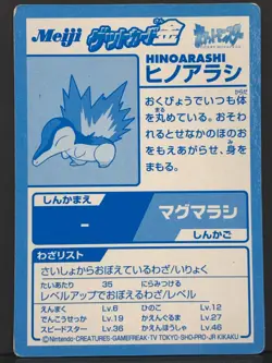 Cyndaquil 50 Meiji GET Gold Foil Promo 2000 Pokemon Card | Japanese | MP - Image 3