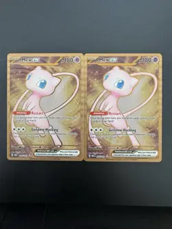 Pokemon Card Lot Mew ex METAL gold 205/165 Scarlet & Violet 151 X2 - Image 1