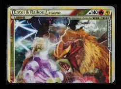 Entei & Raikou Legend (top) 90/95 Ultra Rare Unleashed Pokemon Card - Image 1