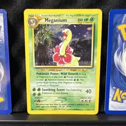 Pokemon Neo Genesis Bayleef Meganium Chikorita Card Lot - 3 Cards - Image 3