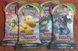 Pokemon TCG - Vivid Voltage Sleeved Booster Pack Art Bundle (Set Of 4) Sealed - Image 1