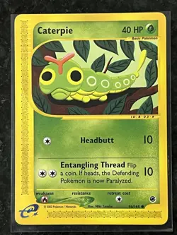 Pokemon Card - Caterpie Expedition 96/165 Common Non Holo Vintage 2002 - Image 1