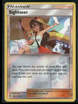 Pokemon - Sightseer 189/214 Reverse Holo Lost Thunder NM - Image 1