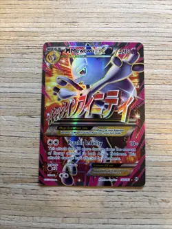 Pokemon Mega Mewtwo EX 2015 Full Art Holo Card 160/162 Breakthrough - Image 1