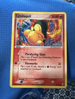 Pokemon TCG Cyndaquil EX Unseen Forces Holo Near mint To Lightly Played 2005 - Image 1