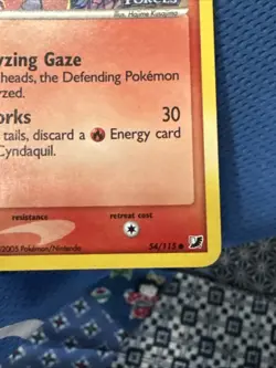 Pokemon TCG Cyndaquil EX Unseen Forces Holo Near mint To Lightly Played 2005 - Image 3