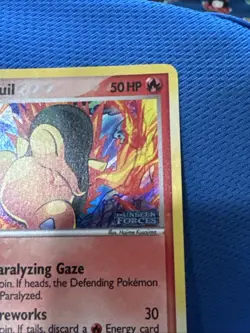 Pokemon TCG Cyndaquil EX Unseen Forces Holo Near mint To Lightly Played 2005 - Image 4