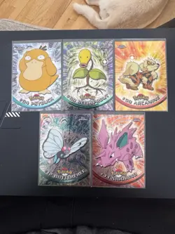 POKEMON TOPPS CHROME LOT OF 5 NM ARCANINE PSYDUCK PACK FRESH - Image 1
