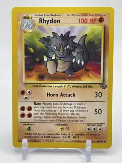 Pokemon Rhydon 45/64 JU Jungle Unlimited NM Near Mint WOTC C8 - Image 1