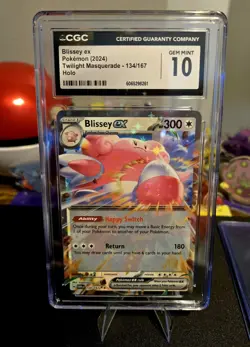 POKEMON TCG BLISSEY EX CGC GRADED GEM MINT 10 - Image 1