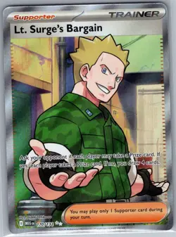 Lt. Surge's Bargain 170/132 ME01: Mega Evolution - Pokemon Card - NM - Image 1