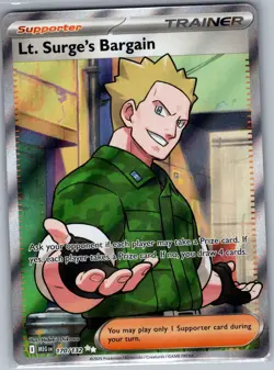 Lt. Surge's Bargain 170/132 ME01: Mega Evolution - Pokemon Card - NM - Image 1