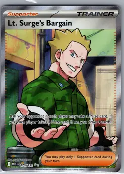Lt. Surge's Bargain 170/132 ME01: Mega Evolution - Pokemon Card - NM - Image 1