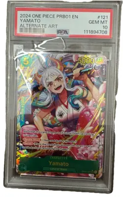 PSA 10 Yamato OP01-121 Alternate Art Foil Premium Booster Bandai One Piece - Image 1