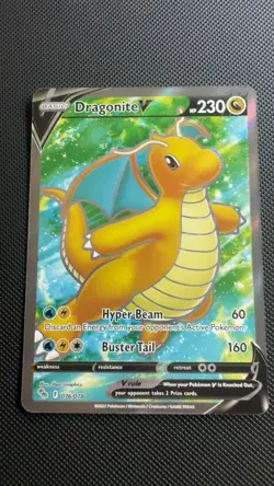 Pokemon TCG Dragonite V (Full Art) Pokemon Go 076/078 Holo Ultra Rare - Image 1