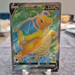 Pokemon TCG Dragonite v (Full Art) Pokemon Go 076/078 Holo Ultra Rare - Image 1