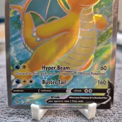 Pokemon TCG Dragonite v (Full Art) Pokemon Go 076/078 Holo Ultra Rare - Image 2