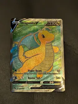 Pokemon TCG Dragonite v (Full Art) Pokemon Go 076/078 Holo Ultra Rare - Image 1