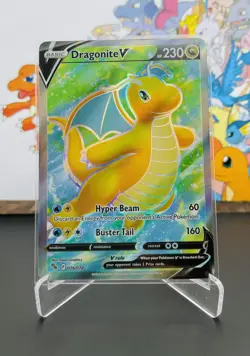 Pokemon TCG Dragonite V (Full Art) Pokemon GO 076/078 Holo Ultra Rare - Image 1