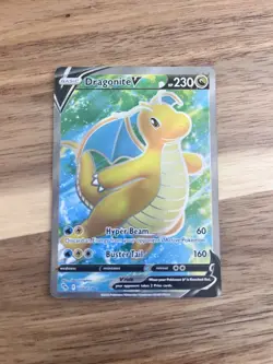 Pokemon TCG Dragonite V (Full Art) Pokemon Go 076/078 Holo Ultra Rare - Image 1