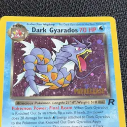 Pokemon Dark Gyarados Prerelease 8/82 Wotc Promo Holo Card English 2000 - Image 2