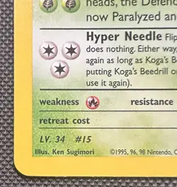 Pokemon Kogas Beedrill 9/132 Holo NM Gym Challenge WOTC Vintage Rare Card - Image 4