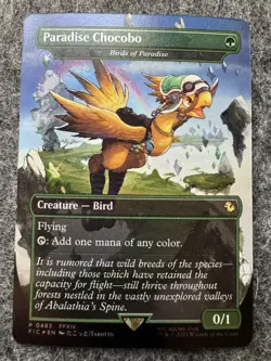 MTG Paradise Chocobo Borderless Foil - Final Fantasy FIC 0483 NM - Image 1