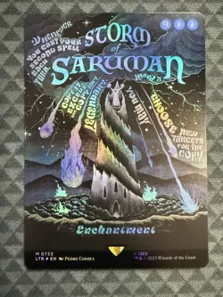 MTG Storm of Saruman #0733 Foil Borderless Poster Mythic UB: TLOTR (LTR) - Image 2